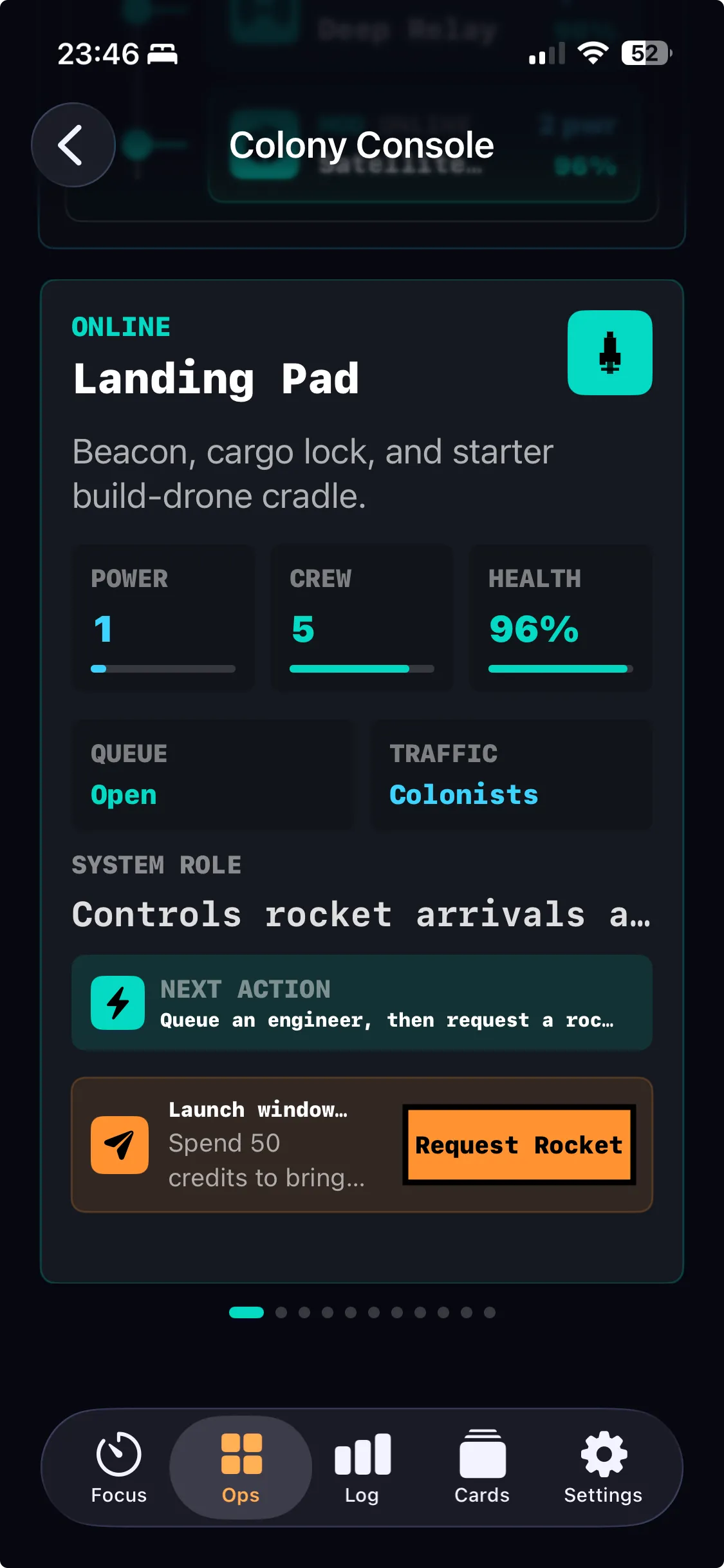 Landing pad module detail
